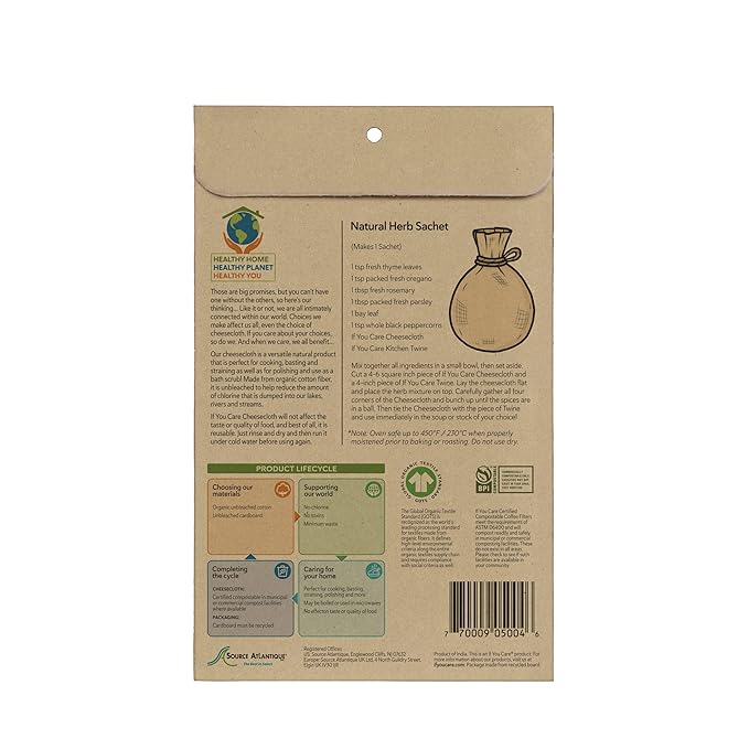 Certified Organic Unbleached Cheesecloth