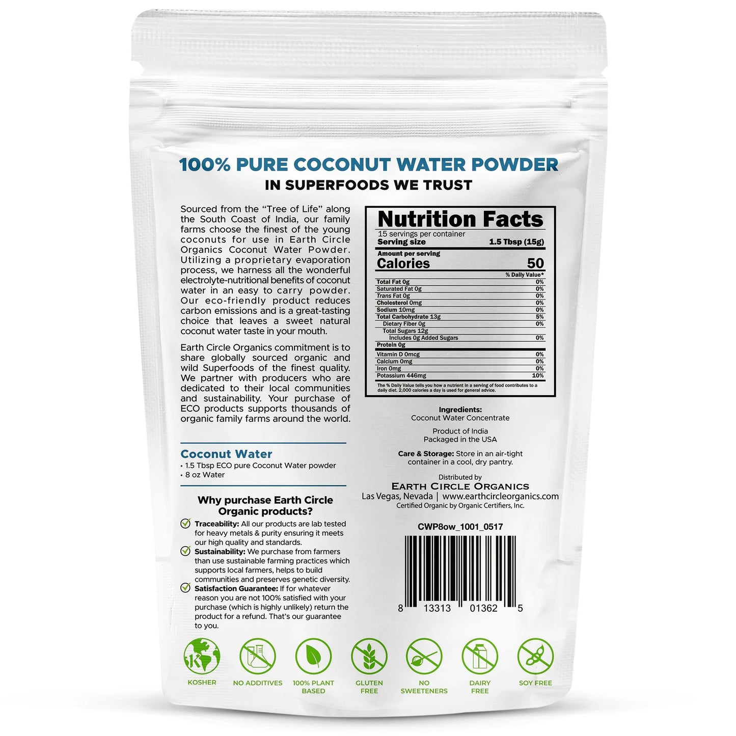 Coconut Water Powder | Kosher - 8 oz
