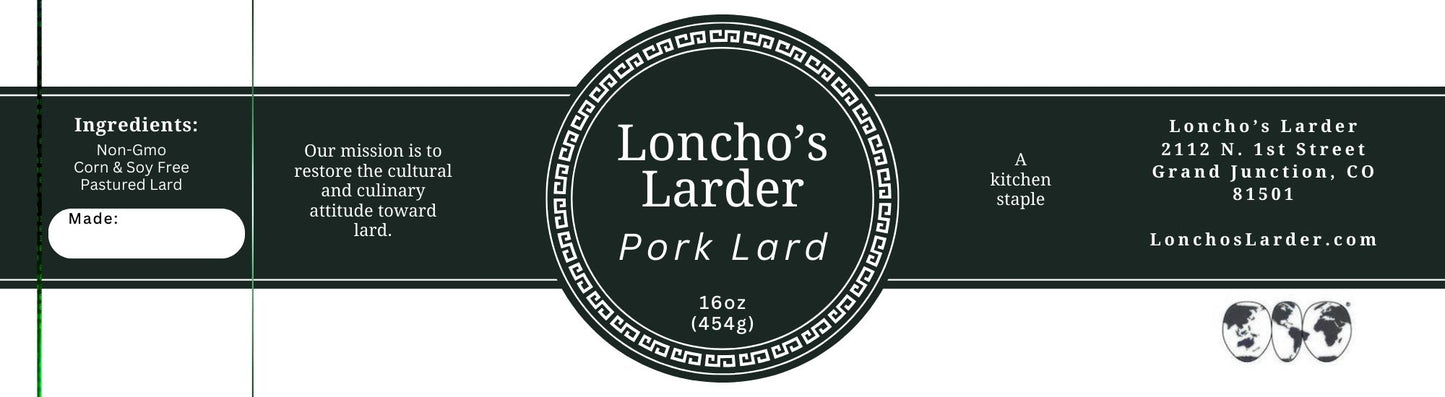 16 oz Glass Jar of Lard