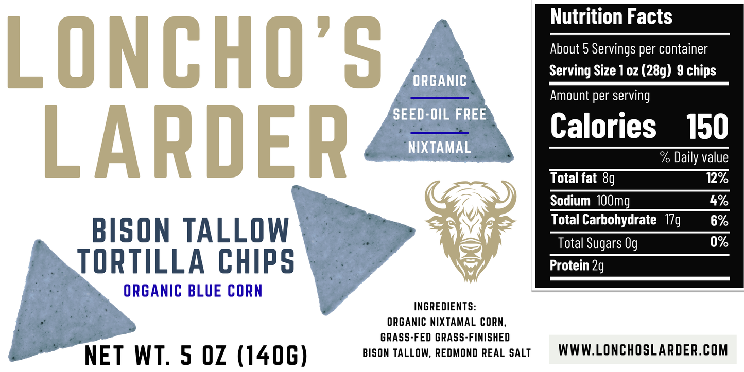 Nixtamal Corn Tallow Chips (Bison)
