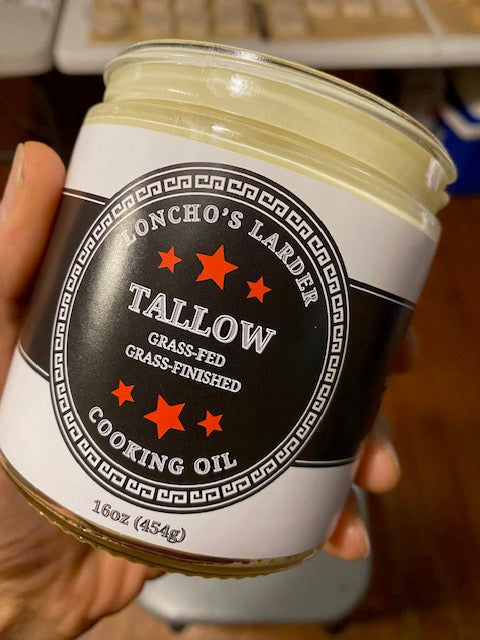 16 oz Glass Jar of  Bison Tallow