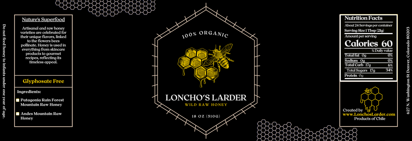 Organic Raw Chilean Honeys