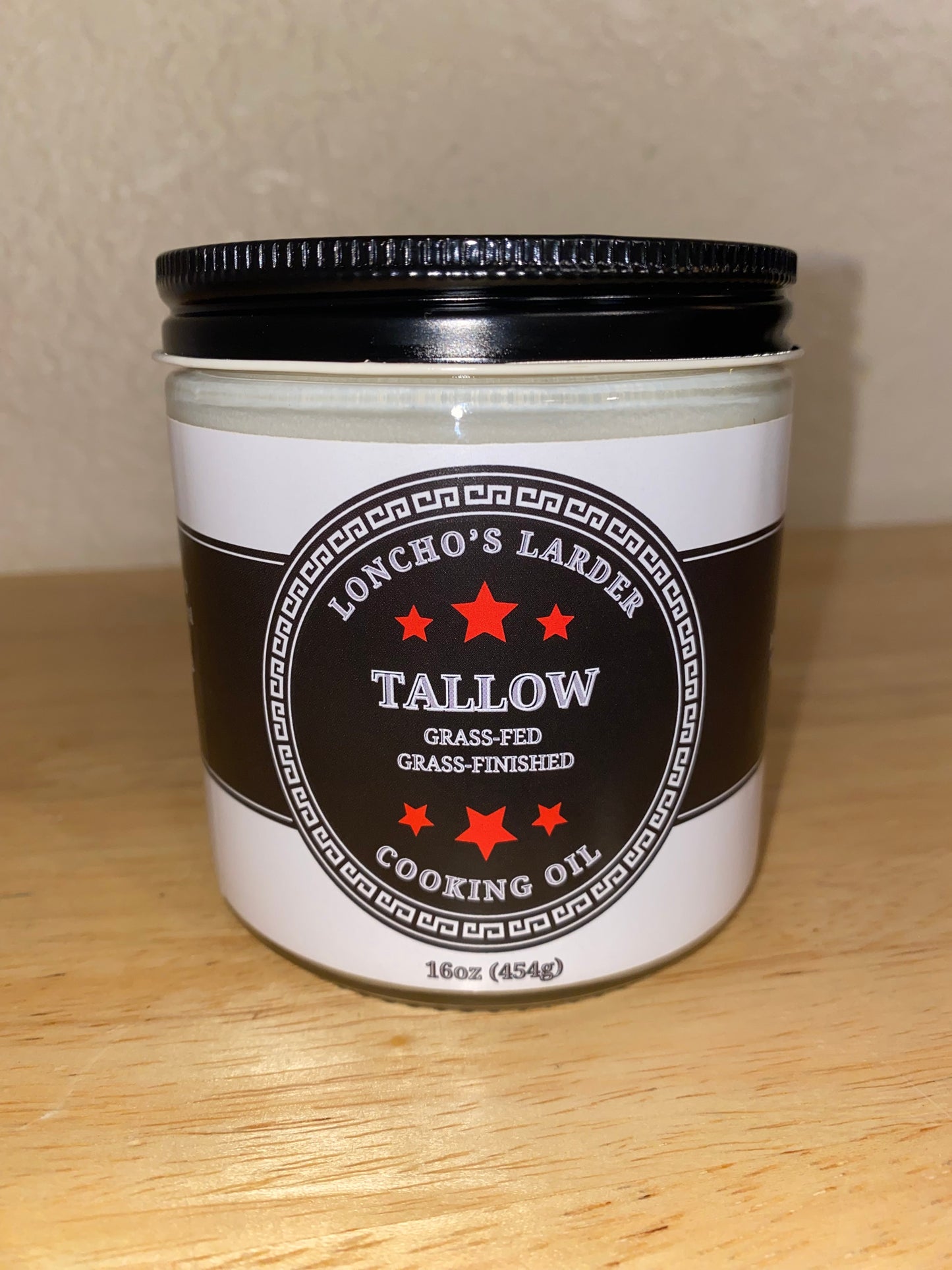 16 oz Glass Jar of Tallow