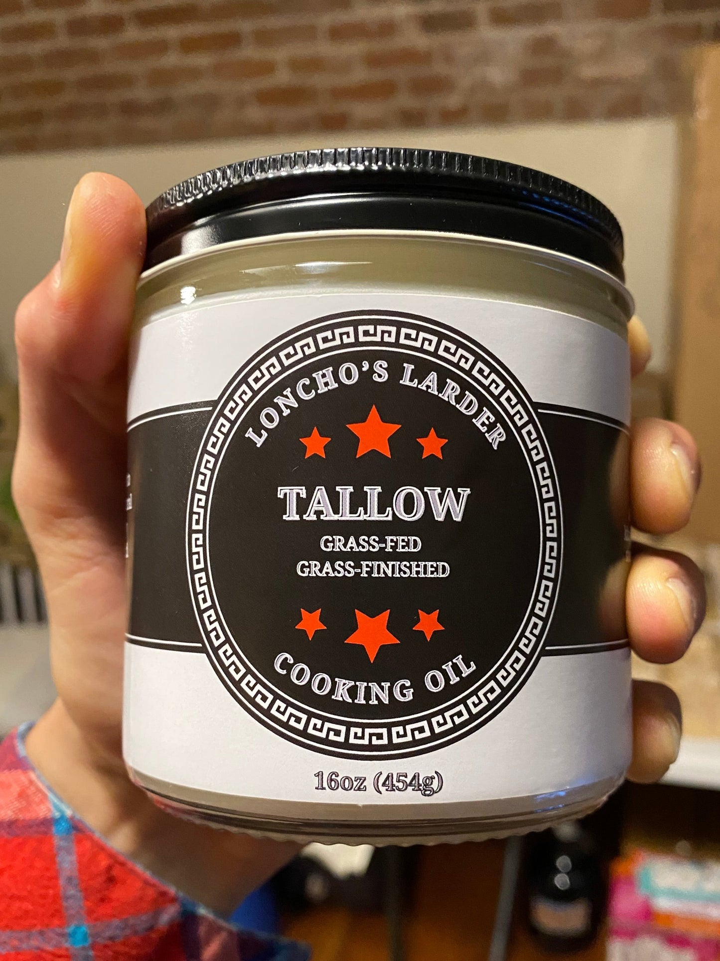 16 oz Glass Jar of Tallow