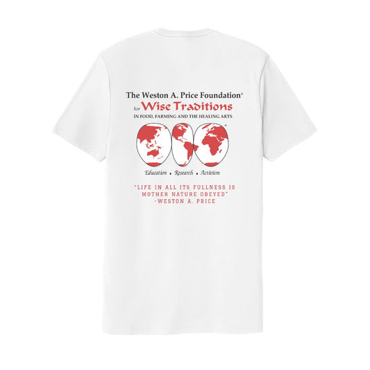100% Organic Cotton Unisex T-shirt (Weston A. Price)