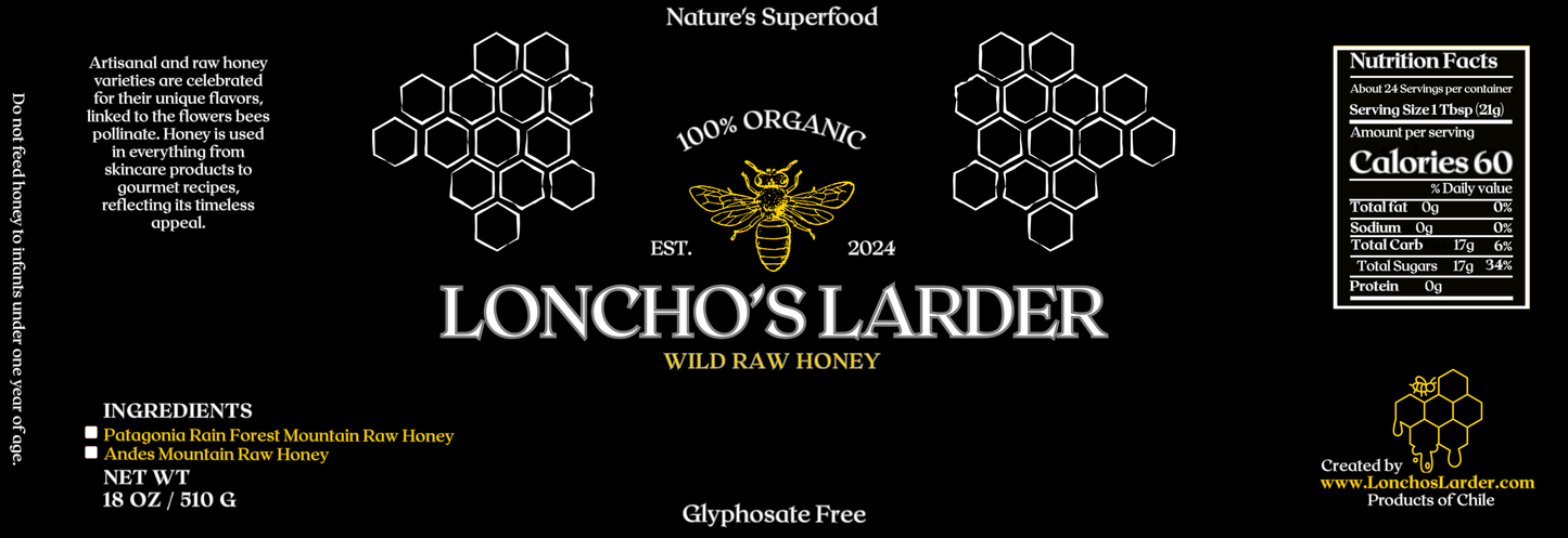 Organic Raw Chilean Honeys